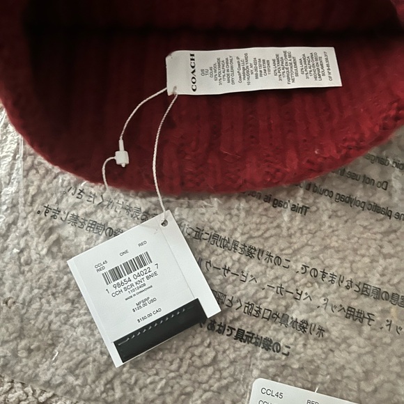 Coach burgundy Red Knit Hat - Picture 3 of 5
